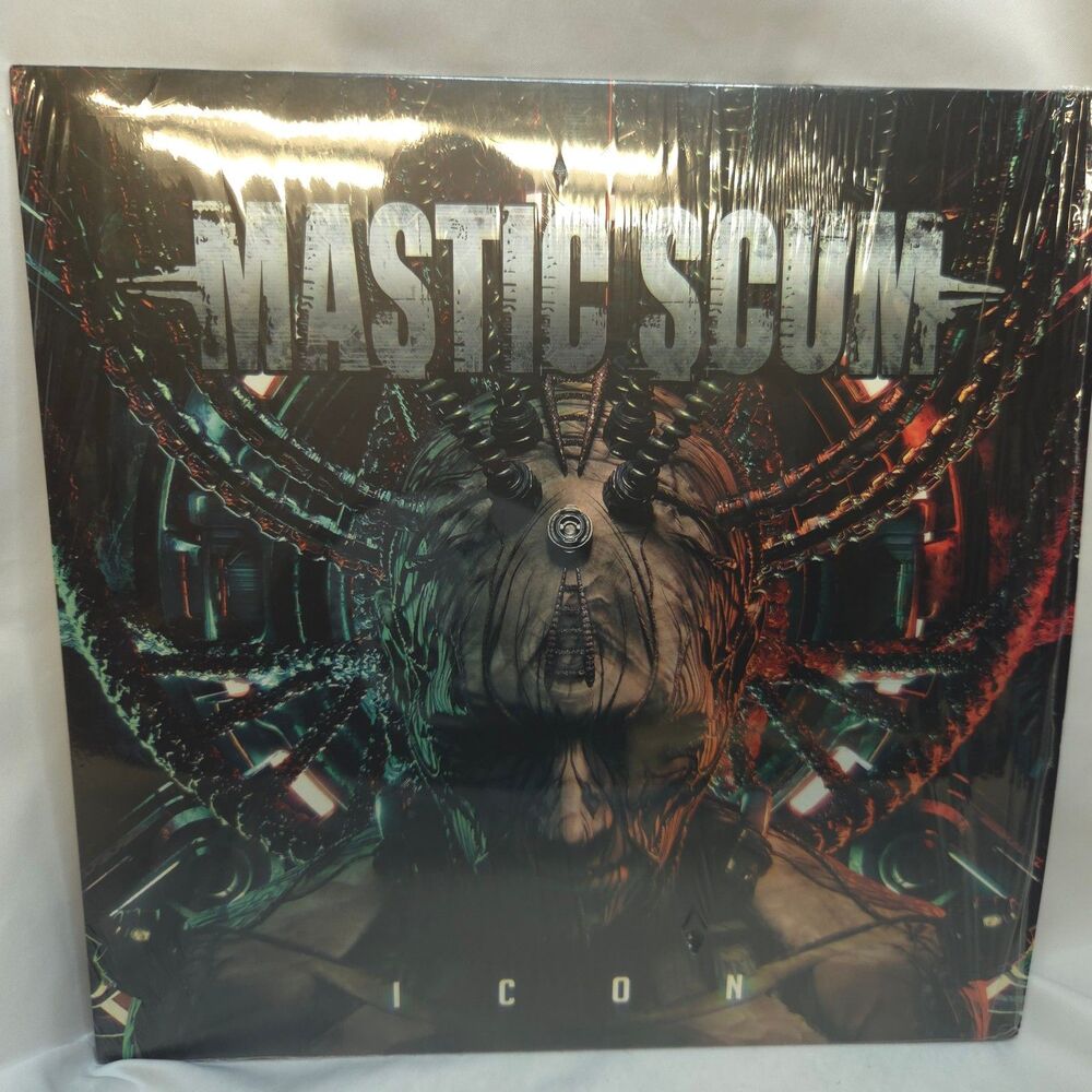 Mastic Scum Icon Limited Red Vinyl LP #142/180 Poster Grindcore